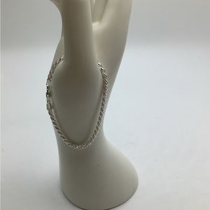 925 Italy 6.75 Inch Rope Bracelet New Without Tag